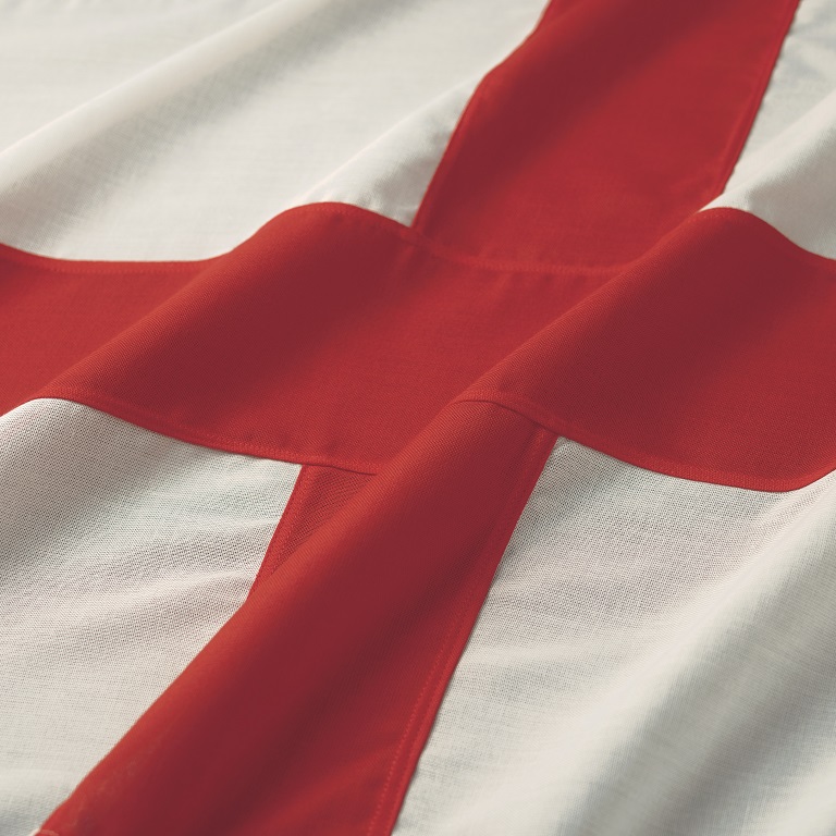 Close-up of the flag of England