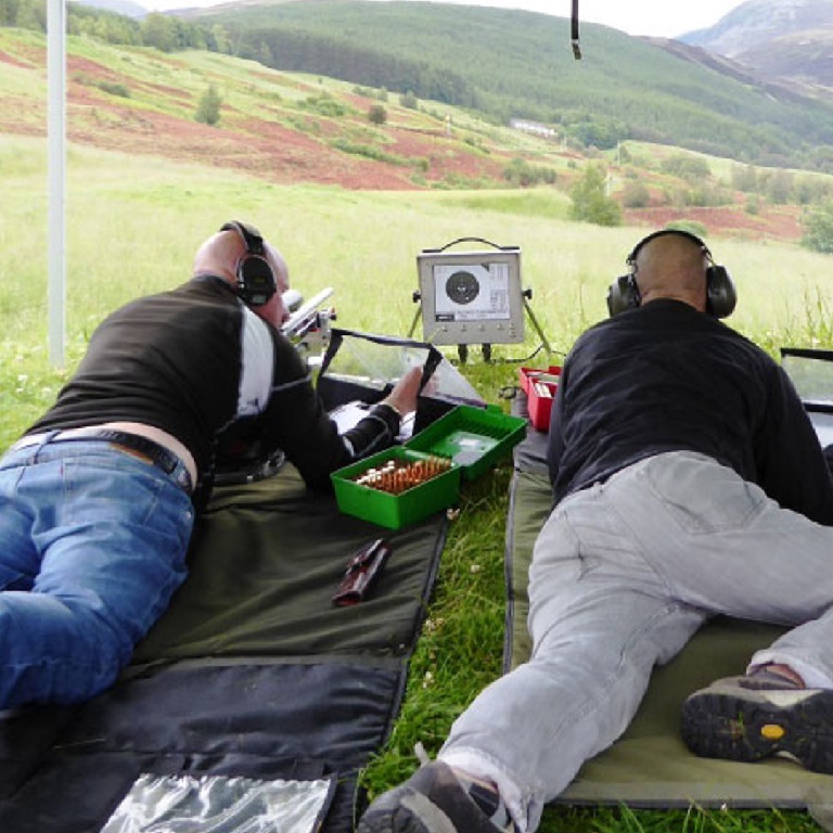 2019 Scottish Long Range Open; two shooters lying down aiming